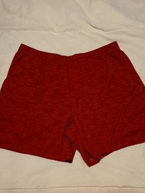 lululemon athletica Men's Heathered Crimson Pace Braker Athletic Shorts Mens XXL